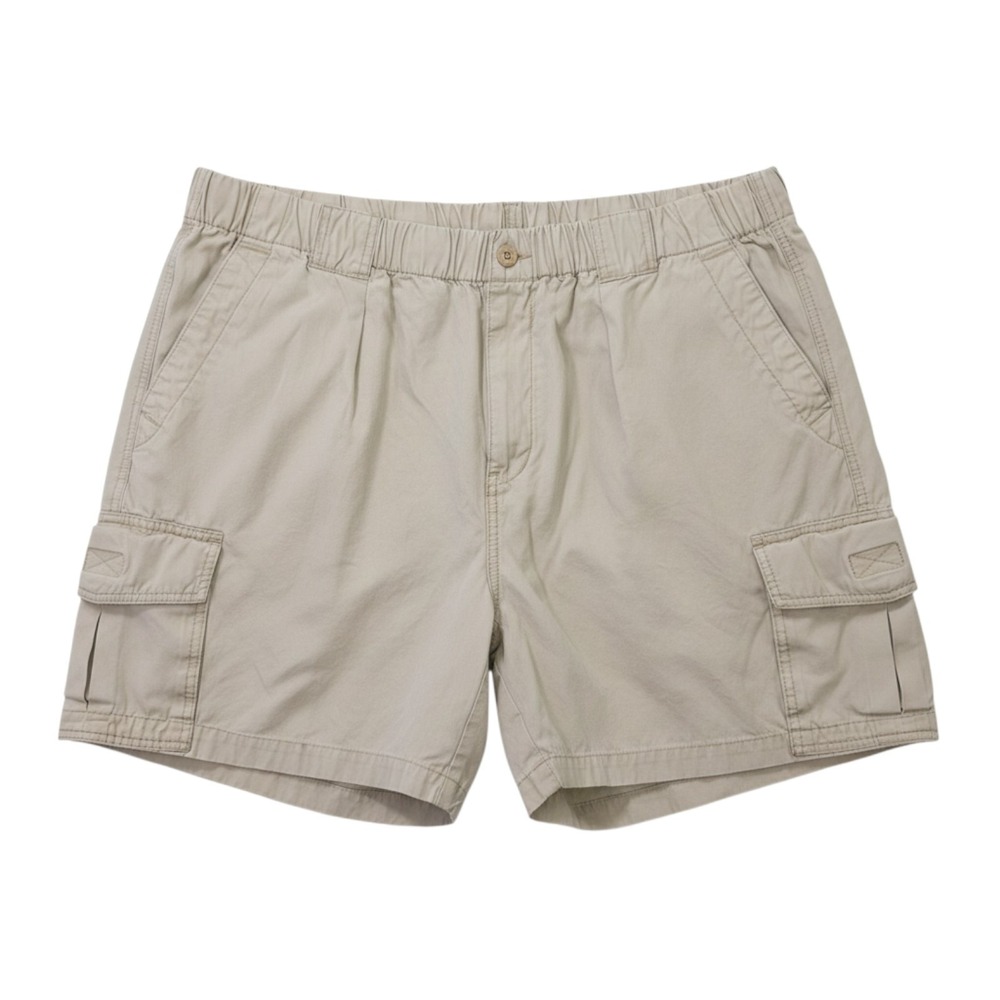 Tommy Bahama Relax Cargo Shorts Men XXL Beige Khaki Elastic Waist Pull On Casual